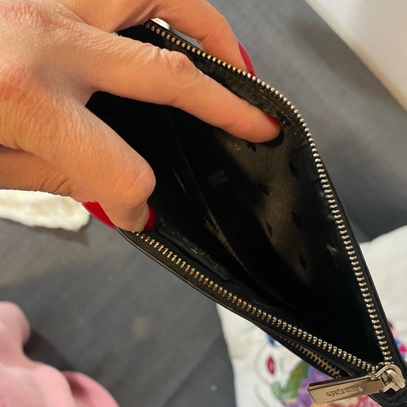 Kate Spade Black Clutch with Gold Accents - Picture 3 of 7